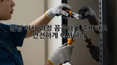 분당 이사 과정: 꼼꼼하게 준비하고 안전하게 이사하기
